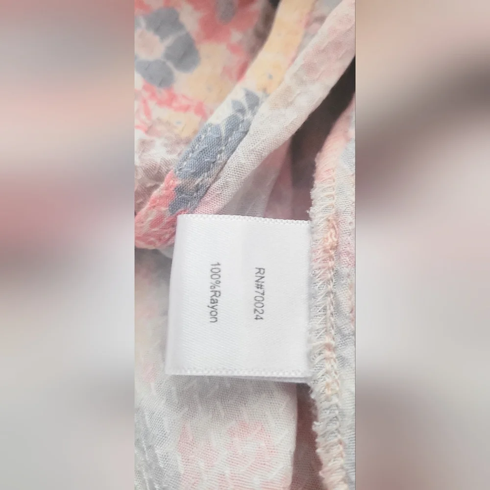 NWT! Luxe Bobi Anthro Pastel Chic Floral Print Ruffled Cottagecore Maxi Dress XS - Picture 7 of 16